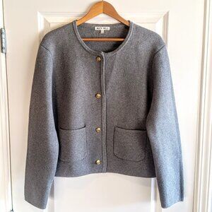 Alex Mill Paris Grey Cotton Cashmere Sweater Jacket NWOT